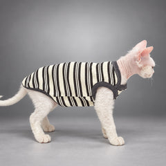 Monochrome Ribbed Cat Vest