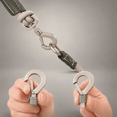 Sighthound Escape-Resistant Leather Rope Dog Harness & Leash Set