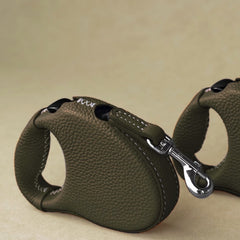 Atelier Heritage Handcrafted Leather Retractable Dog Leash