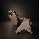 NEKOAN Atelier Sage Made-to-Order Leather Dog Harness — Elephant Grey