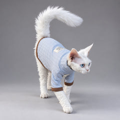 Textured Cat Shirt — Mist Blue