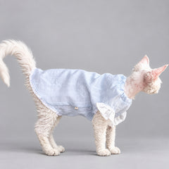 Light Blue Cotton Cat Dress