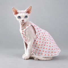 Handmade Pink Heart Cat Dress