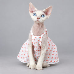 Handmade Pink Heart Cat Dress