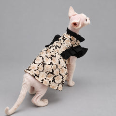Black Rose Floral Cat Dress