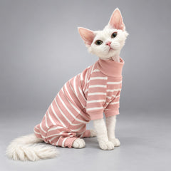 NEKOAN Handmade Bamboo Cotton Cat Jumpsuit – Blue & Pink