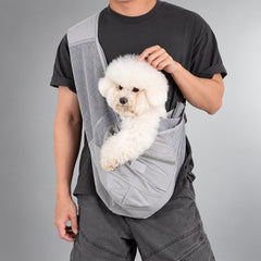 NEKOAN Breathable Mesh Pet Sling for Cats & Small Dogs — Volcanic Gray
