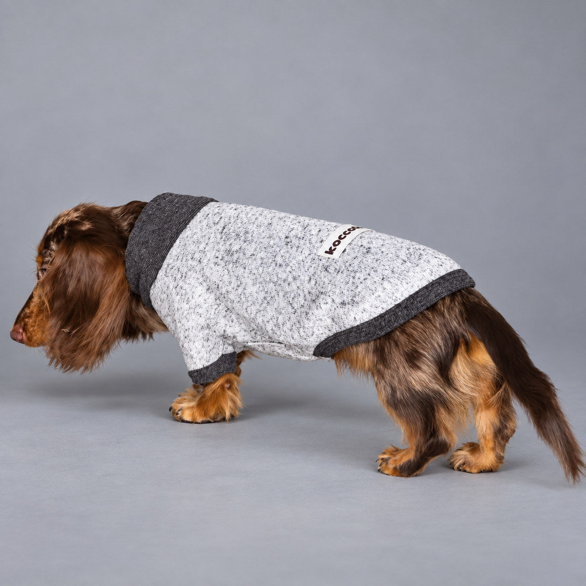 Heather Gray Wool-Blend Two-Leg Pet Sweater