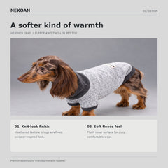Heather Gray Wool-Blend Two-Leg Pet Sweater