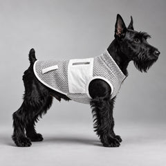 Gray Chevron Fleece Dog Vest