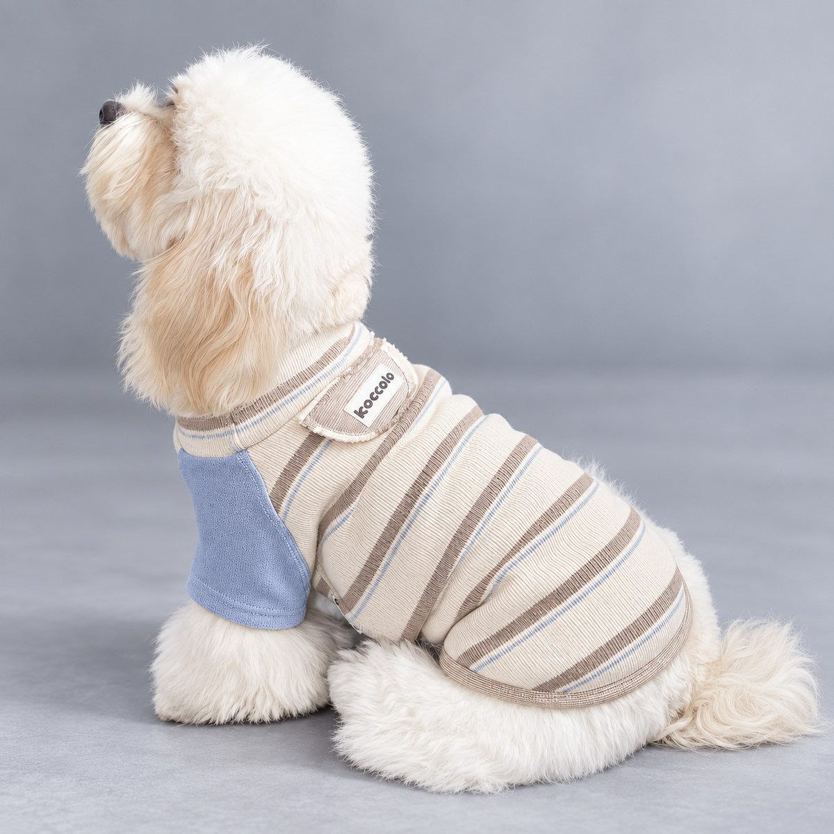 Fleece-Lined Striped Knit Pet Sweater