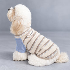 Fleece-Lined Striped Knit Pet Sweater