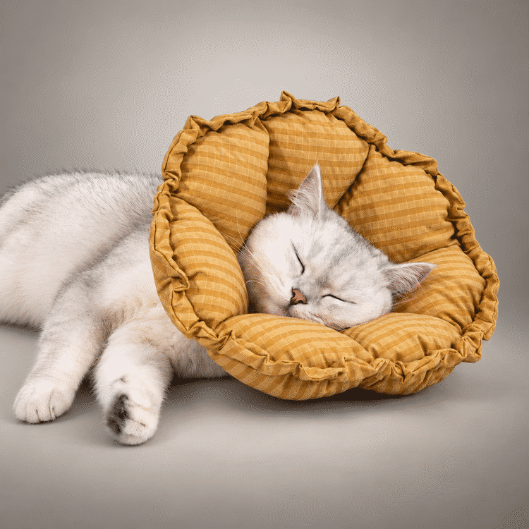 Soft Flower Recovery Cone Collar for Cats