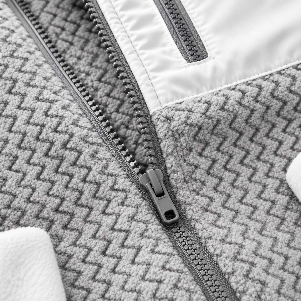 Gray Chevron Fleece Dog Vest
