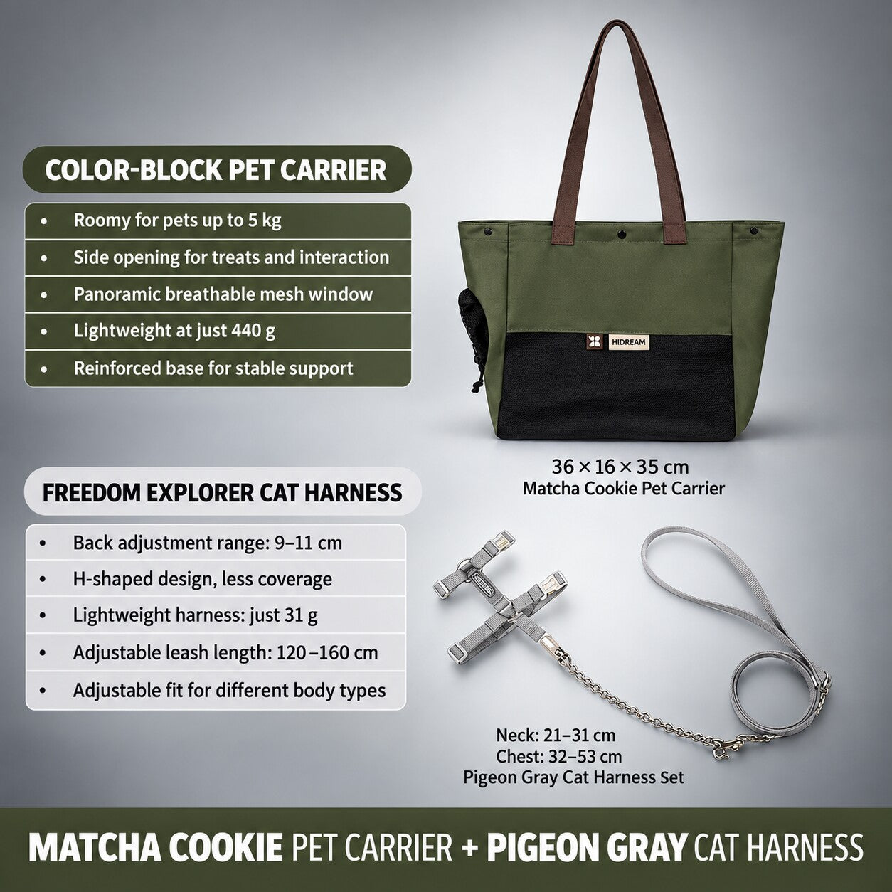 Colorblock Cat Carrier Tote