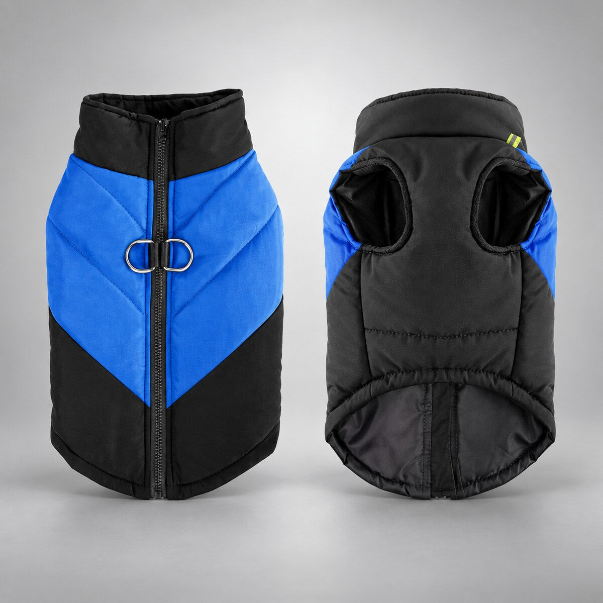 Quilted Dog Vest with Back Zip & Leash Rings