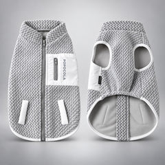 Gray Chevron Fleece Dog Vest