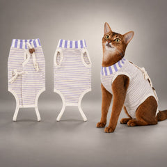 Cat Recovery Suit & Soft Flower Collar Set