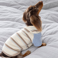 Fleece-Lined Striped Knit Pet Sweater