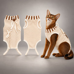 Cat Recovery Suit & Soft Flower Collar Set