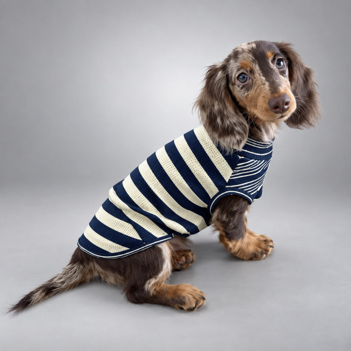 Soft Lyocell Striped Dog Shirt