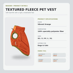 Textured Fleece Dog Vest