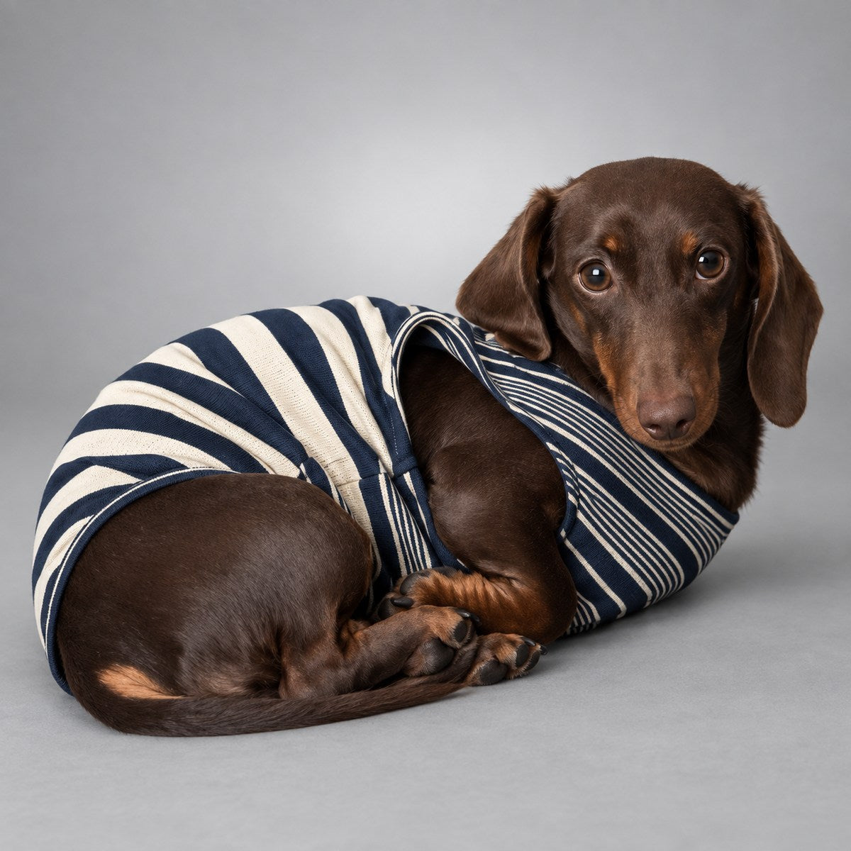 Soft Lyocell Striped Dog Shirt