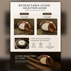 Atelier Handcrafted Leather Retractable Dog Leash