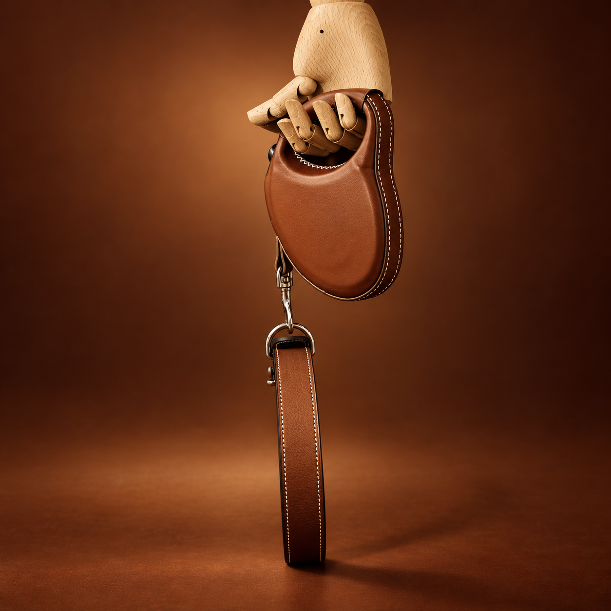 Atelier Heritage Handcrafted Leather Retractable Dog Leash
