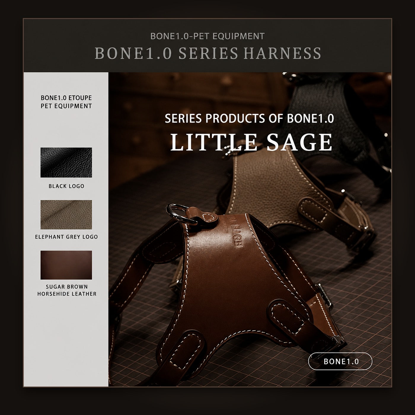 Atelier Sage Made-to-Order Leather Dog Harness