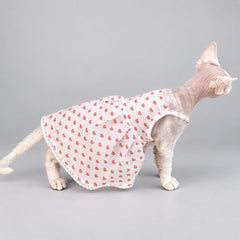 Handmade Pink Heart Cat Dress