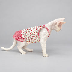 Strawberry Floral Cat Shirt