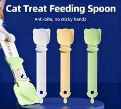 Katzenleckerli-Fütterlöffel | Einhand-Püree-Futterspender für Katzen & Kätzchen