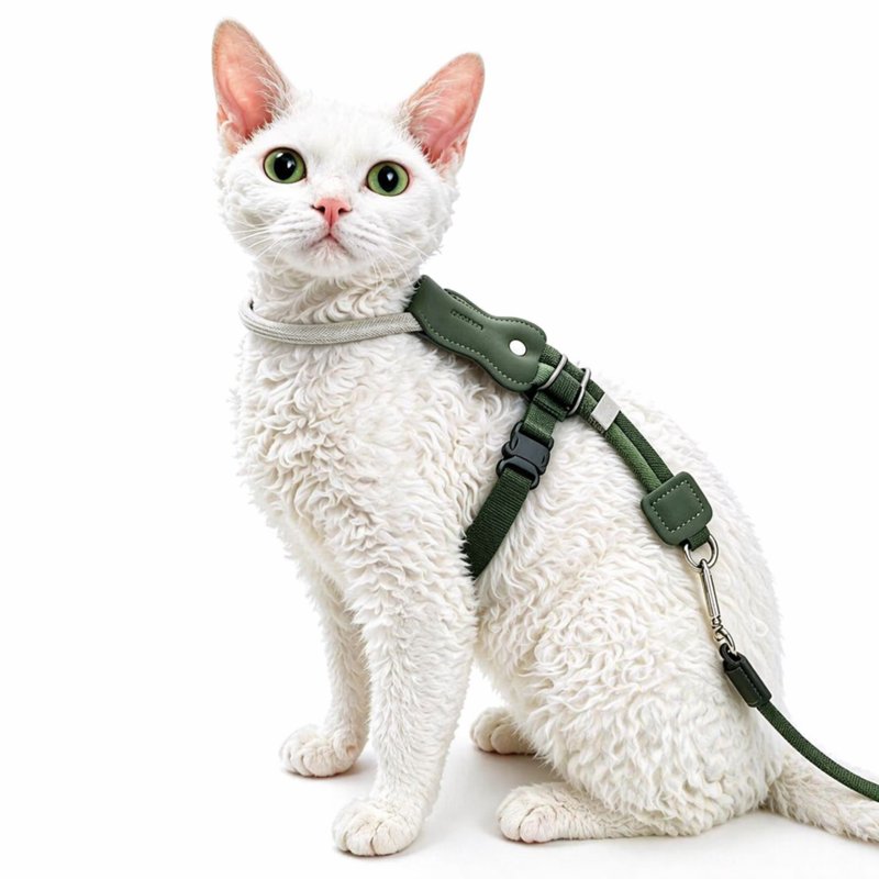 Ausbruchsicheres Katzengeschirr und Leine Set, Verstellbares weiches Katzenweste-Geschirr zum Spazierengehen, Atmungsaktives leichtes Kätzchengeschirr mit Leine