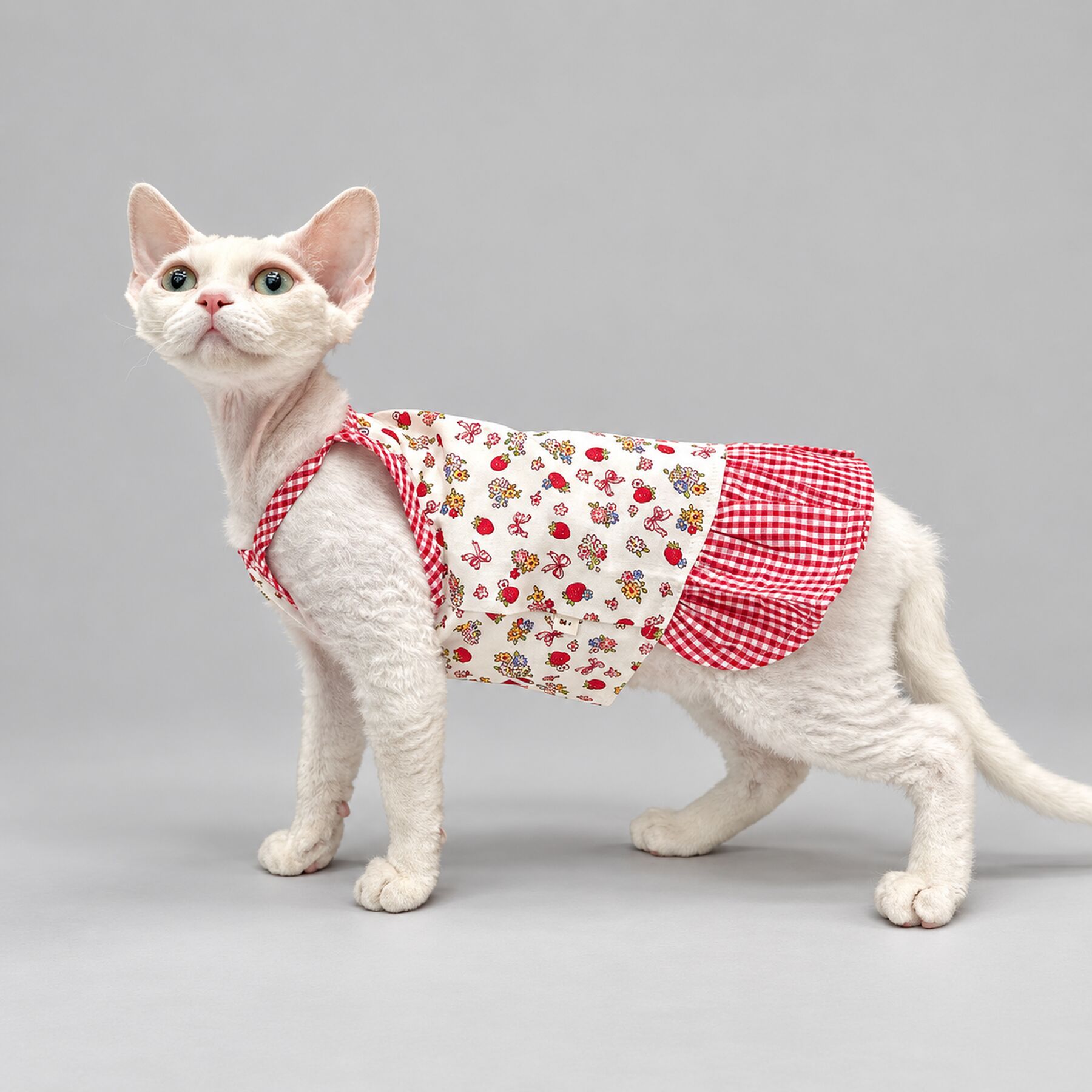 Strawberry Floral Cat Shirt