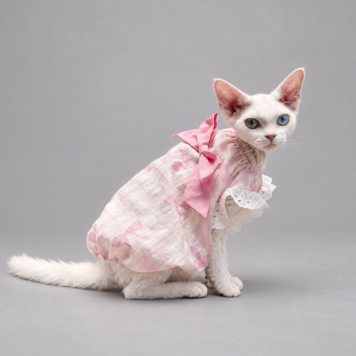 Pink Bow Cat Dress
