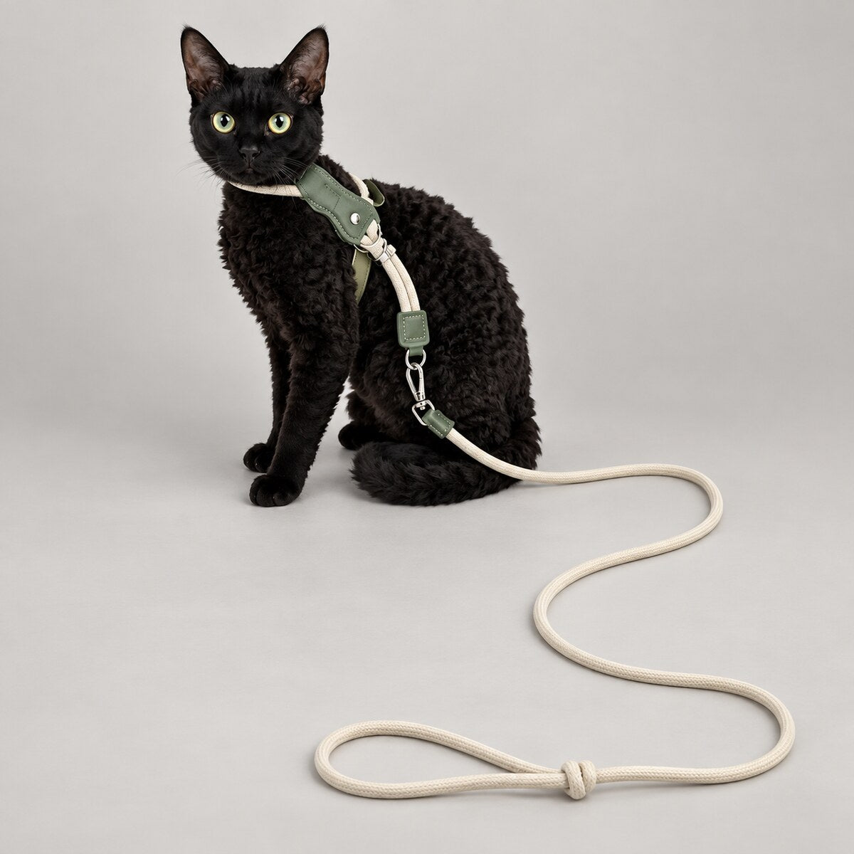 The Arden Adjustable Cat Harness & Leash Set