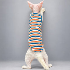 Striped Cotton Cat Vest