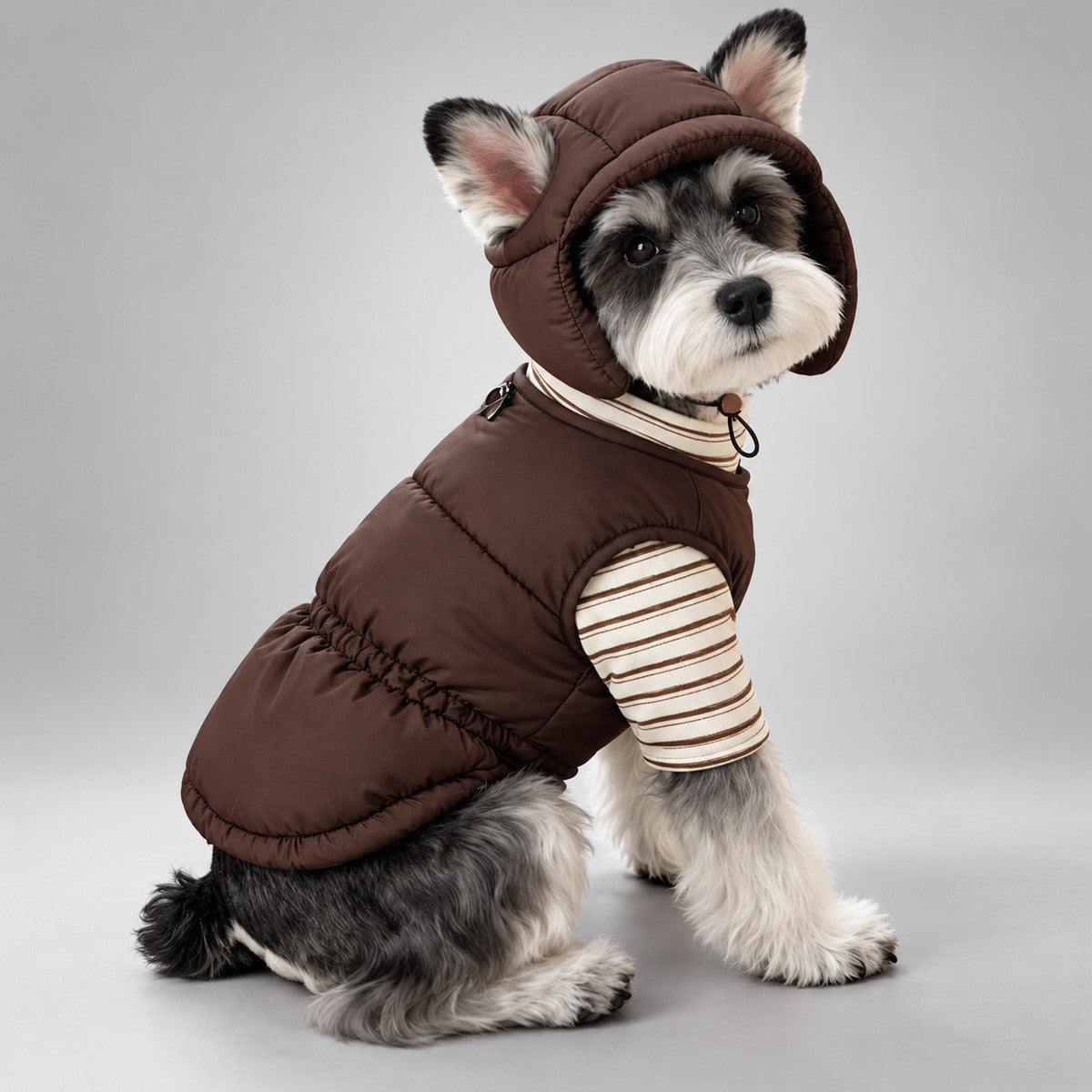 Japanese-Inspired Two-Piece Padded Dog Vest & Shirt Set