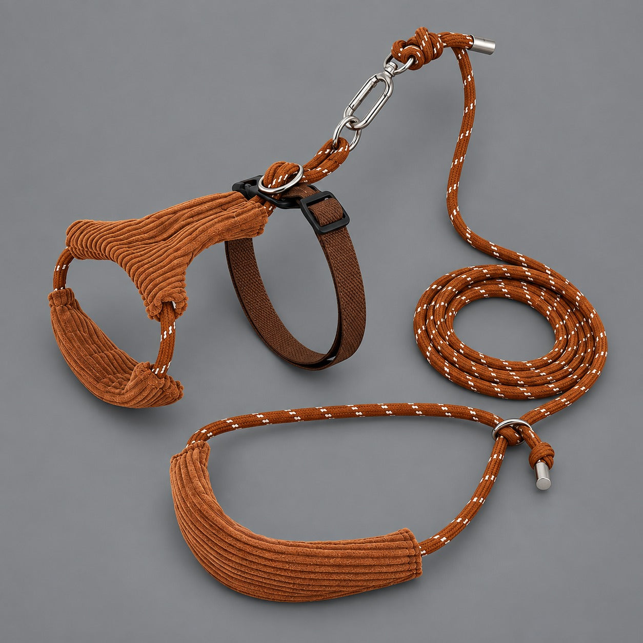 Mellow Corduroy Cat Harness Set