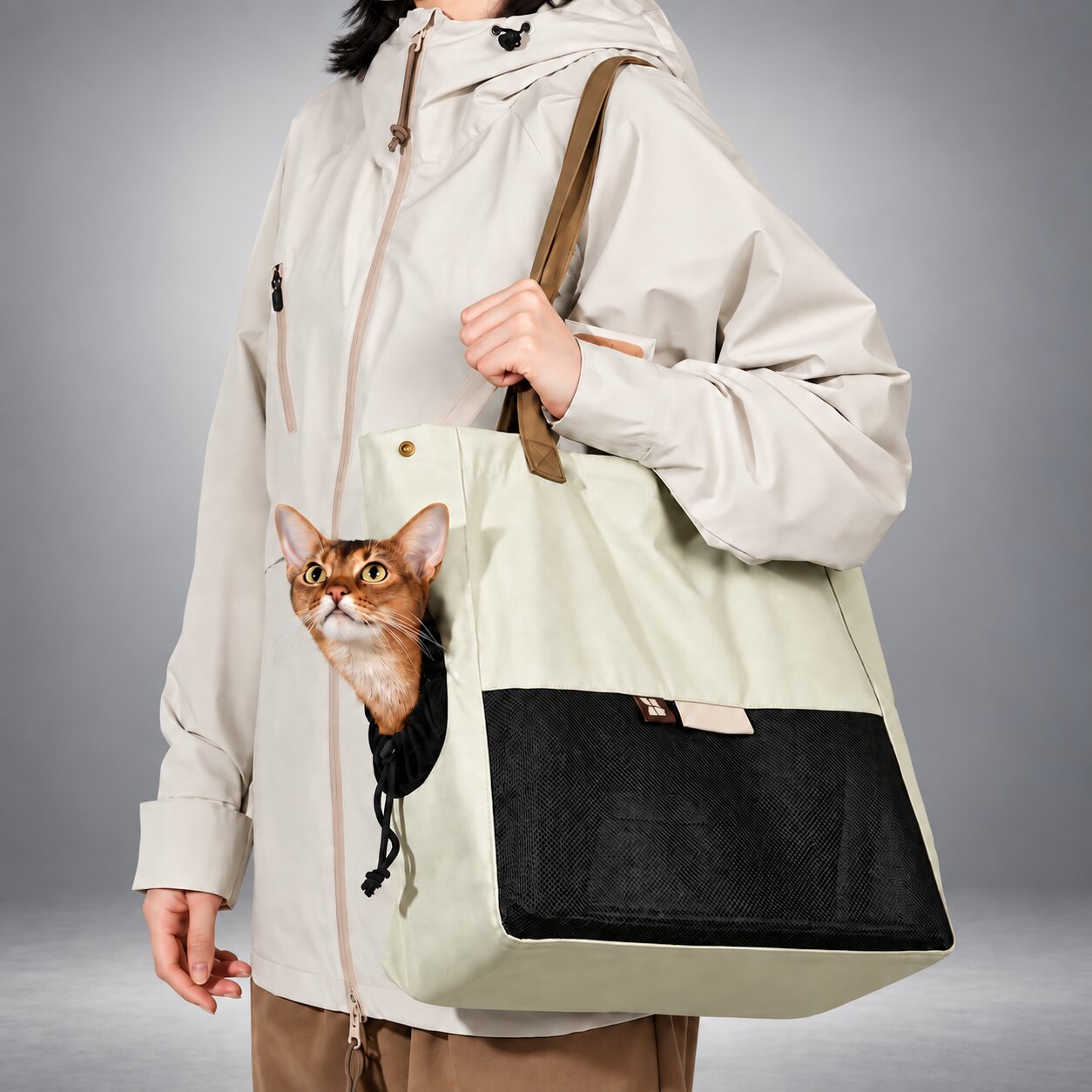 Colorblock Cat Carrier Tote