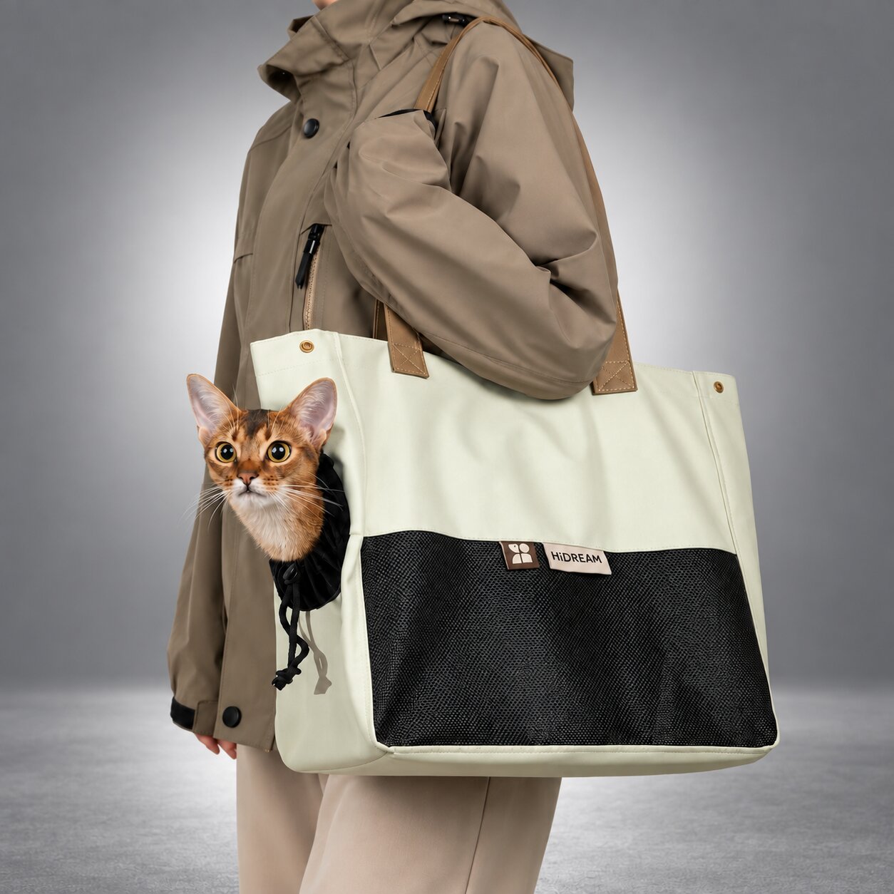 Colorblock Cat Carrier Tote