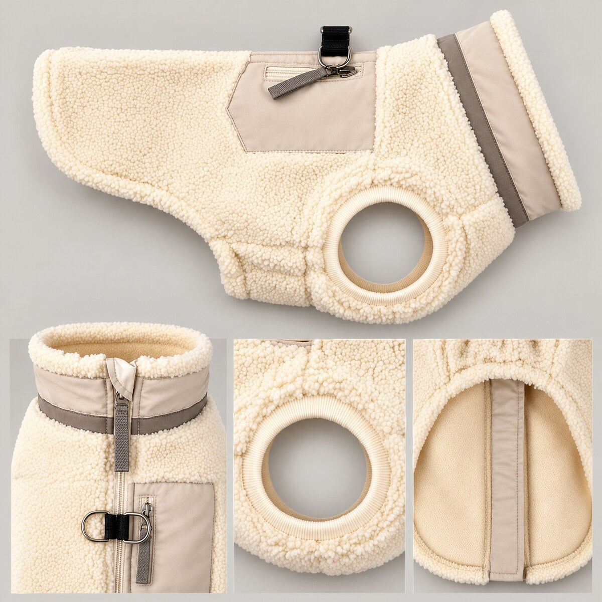 Nekoan Alpine Sherpa Fleece Dog Vest