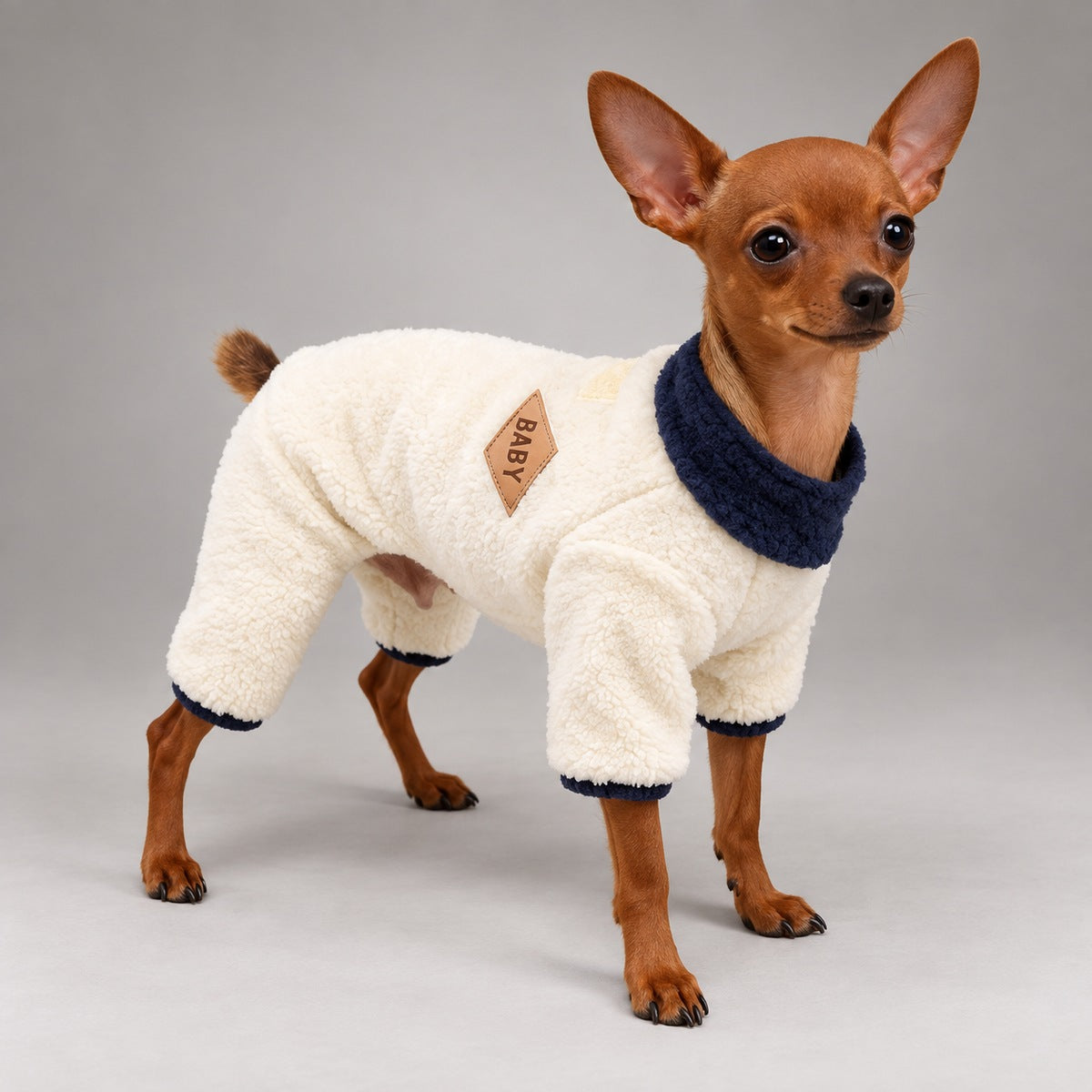 Teddy Fleece Four-Leg Dog Jumpsuit