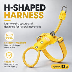 Lightweight H-Shape Cat Harness & Leash Set