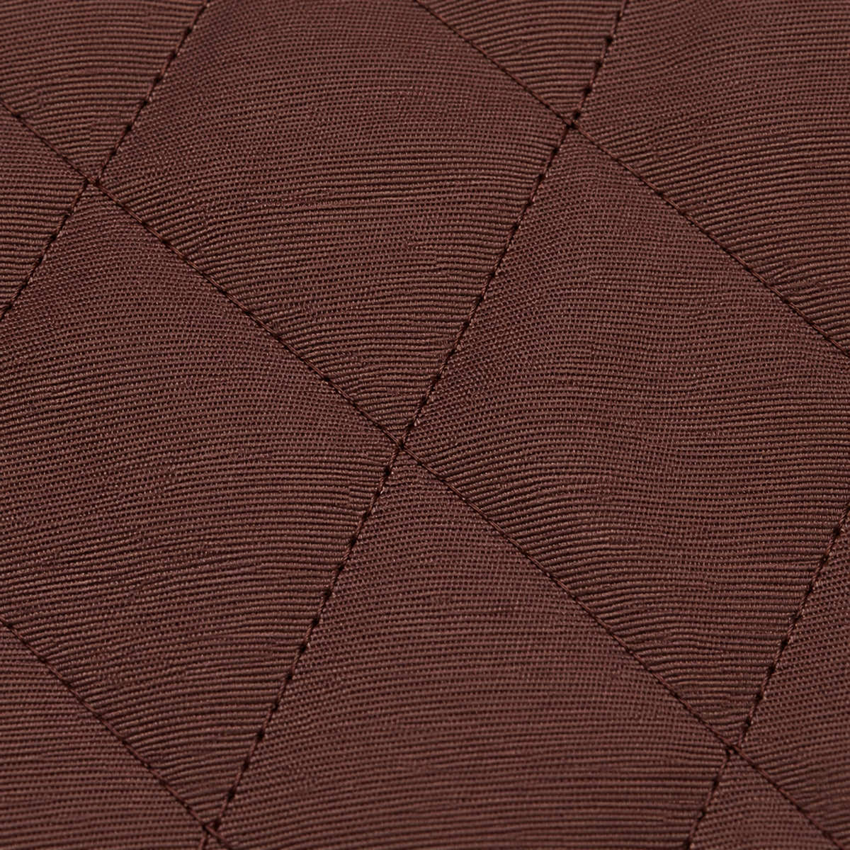 Chocolate-brown quilted interior detail