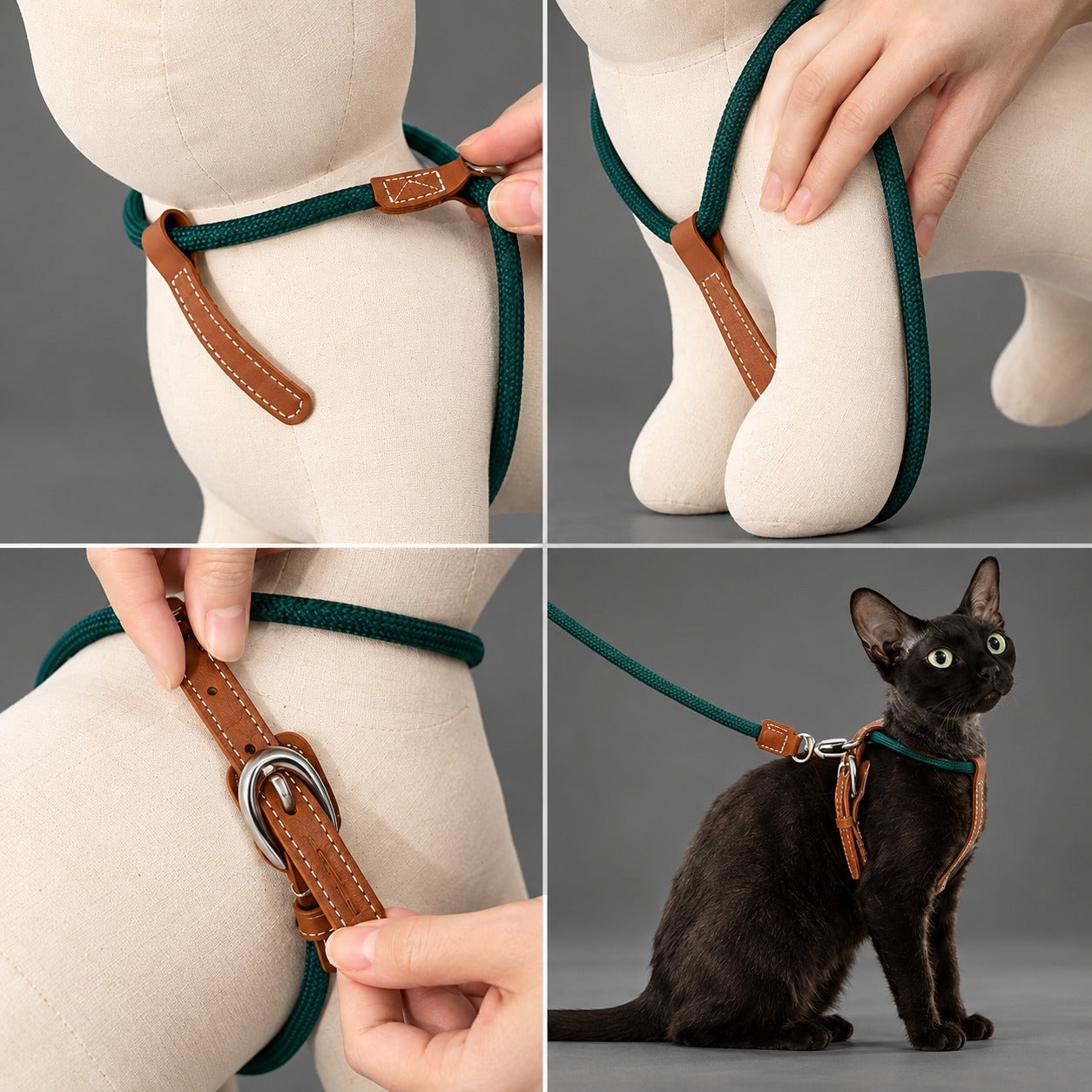 Atelier Rope Cat Harness & Leash Set