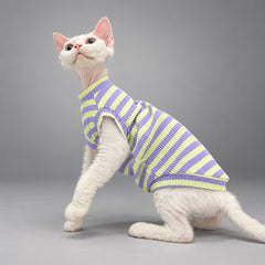 Lavender & Lime Cotton Cat Vest
