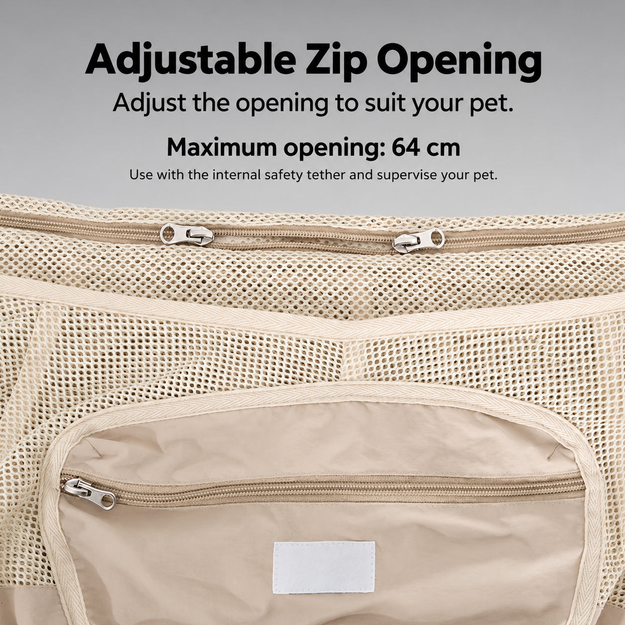 NEKOAN Breathable Mesh Pet Sling for Cats & Small Dogs — Volcanic Gray