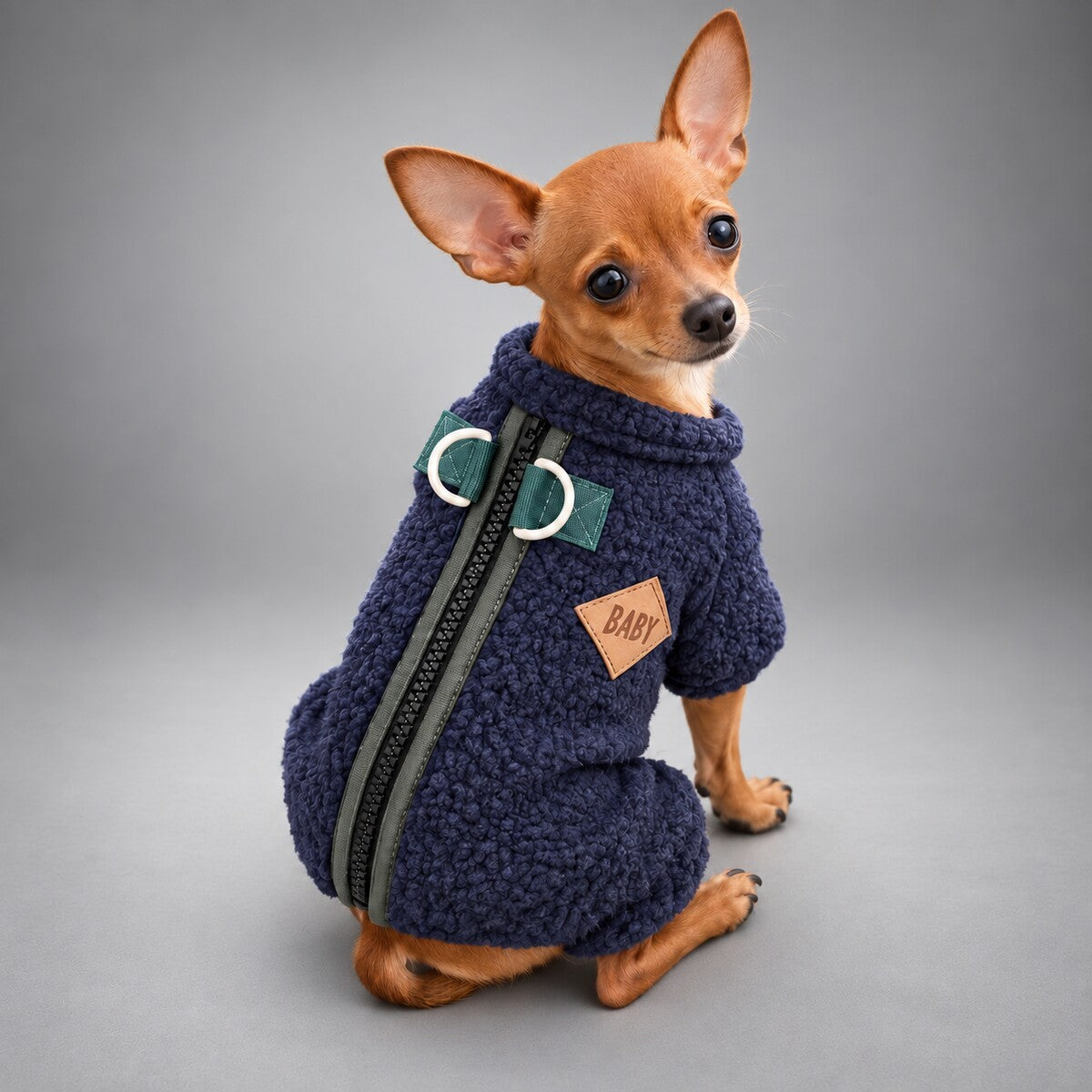 Teddy Fleece Four-Leg Dog Jumpsuit